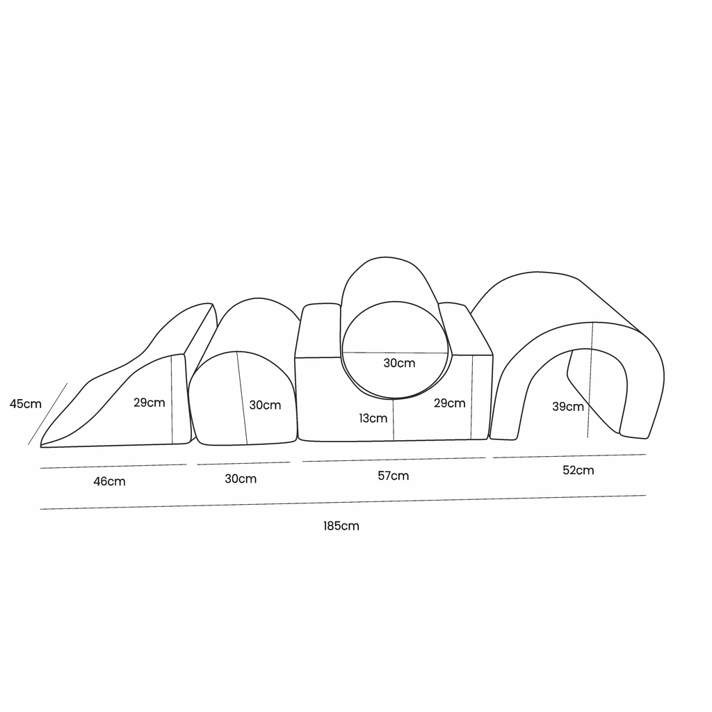 Soft Play set za dijecu 5u1 | MeowBaby® Ribbly