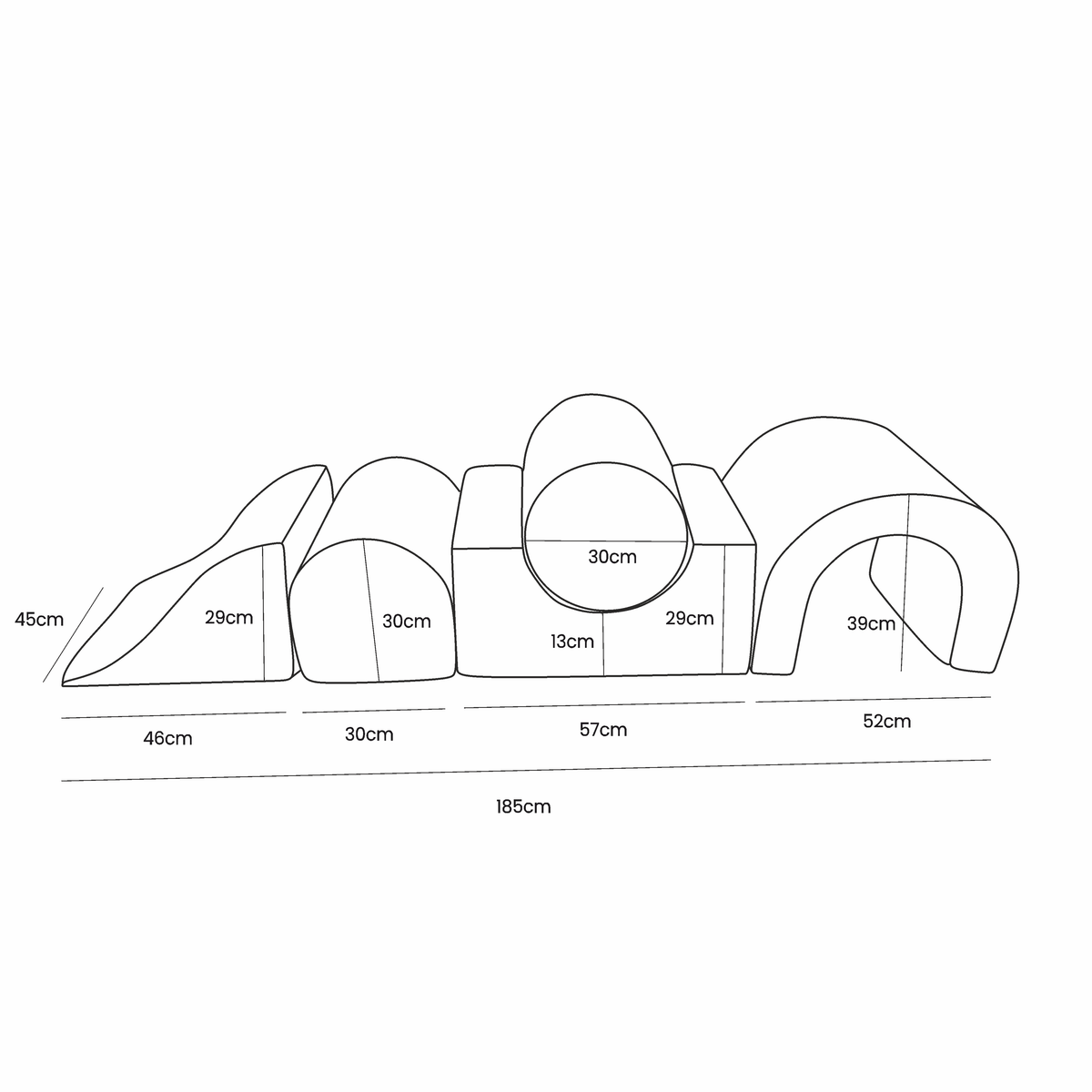 Soft Play set za dijecu 5u1 | MeowBaby® Ribbly