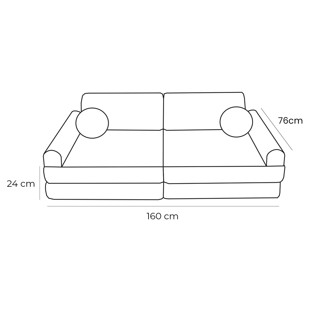Modularna dječja sofa - 160cm | MeowBaby® Ribbly
