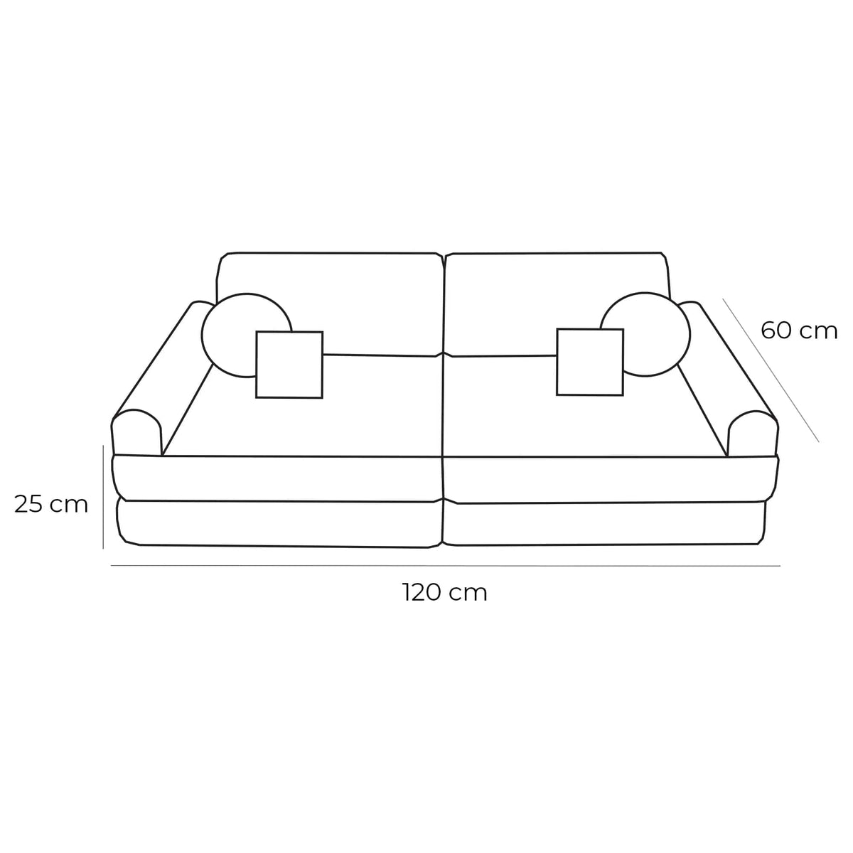 Modularna dječja sofa 120cm | MeowBaby® Bearly